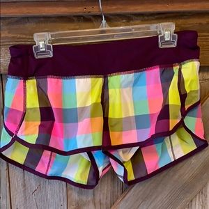 lululemon multicolor speed short